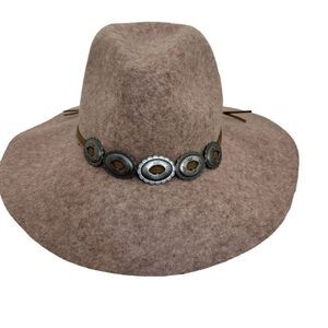 American Eagle Wool Concho Floppy Boho Hat Western One Size
